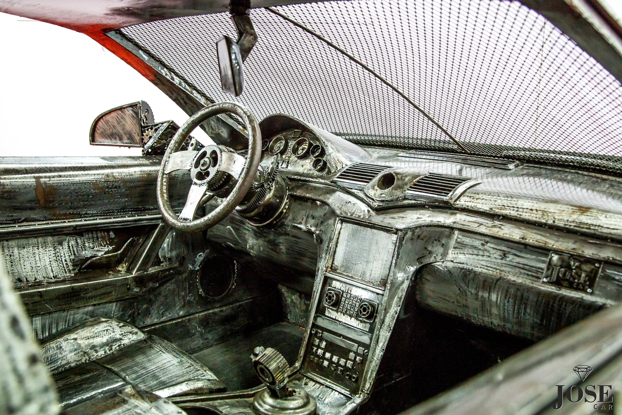 Scrap car interior